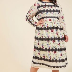 Beautiful embroidered midi dress